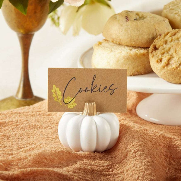 White Pumpkin Place Card Holder (Set of 6)