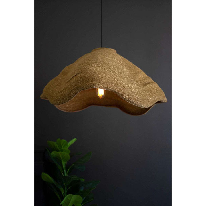 MOON GRASS HANGING PENDANT LAMP - SCALLOPED DOME